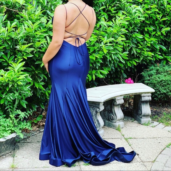 Formal Navy Blue Dress - Picture 2 of 2